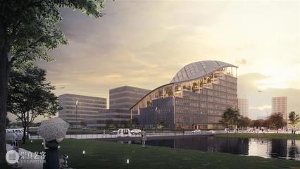 &ldquo;漂浮&rdquo;屋頂結構覆蓋&lsquo;梯田&rsquo;,MVRDV上海農科集團蘭桂騏研發總部方案